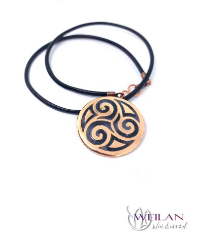 Triskelion - bronz tűzzománc medál