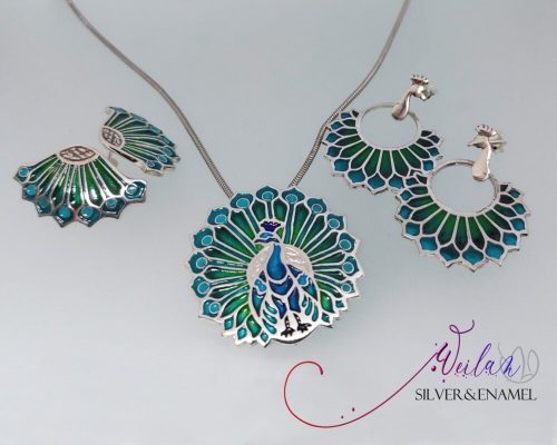 Fölszállott a páva - Büszke páva - ezüst szett