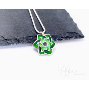 Druida ezüst tűzzománc medál, kisebb méret