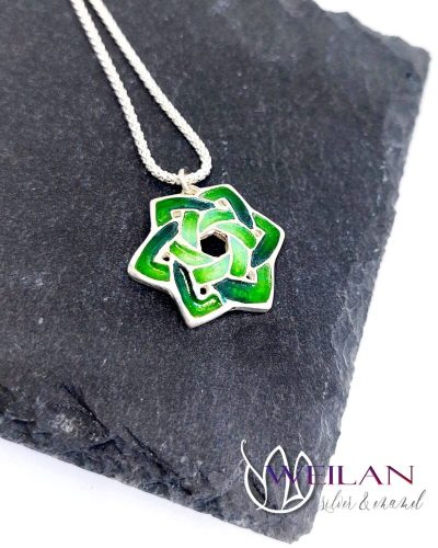 Druida ezüst tűzzománc medál, kisebb méret