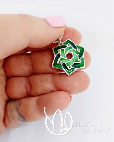 Druida ezüst tűzzománc medál, kisebb méret