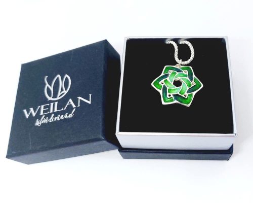 Kelta - Druida ezüst tűzzománc kismedál WEILAN díszdobozban