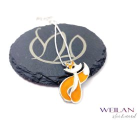 Lili a rókalány - ezüst tűzzománc medál