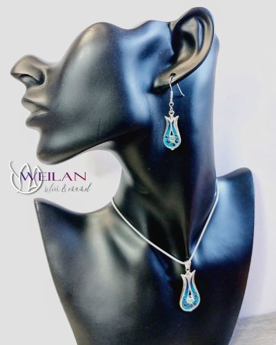 Pántlika ezüst tűzzománc szett viselése