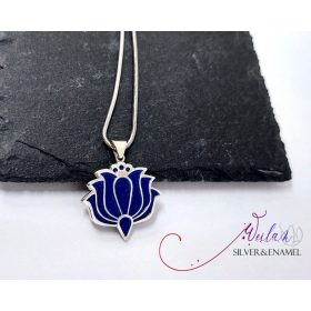 Tradició - Kalocsai - Tulipán ezüst tűzzománc medál