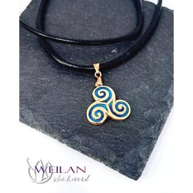 Triskelion bronz tűzzománc medál 