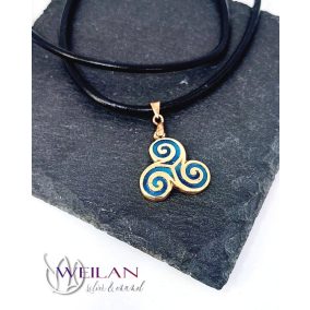 Triskelion bronz tűzzománc medál 