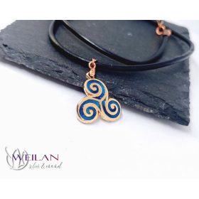 Kelta - Triskelion bronz tűzzománc medál