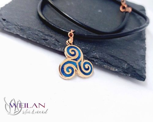 Kelta - Triskelion bronz tűzzománc medál