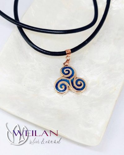 Kelta - Triskelion bronz tűzzománc medál