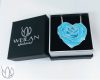 my Valentine - Rózsaszív ezüst tűzzománc medál Weilan díszdobozban
