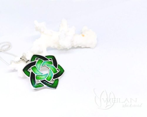 Druida ezüst tűzzománc medál