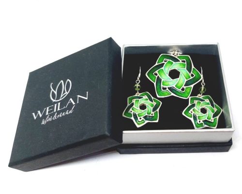 Druida ezüst tűzzománc szett