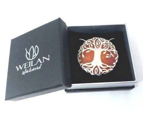 Yggdrasil - világfa, életfa ezüst tűzzománc medál WEILAN díszdobozban