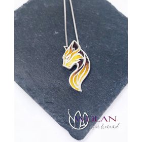 Jellicle Tűzmacska - ezüst tűzzománc medál 