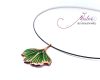Leaf - Ginkgo Biloba -  bronz tűzzománc medál