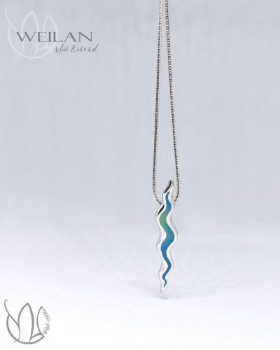 Wave ezüst tűzzománc medál