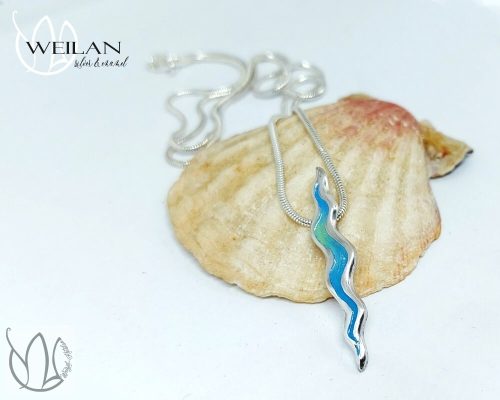 Wave ezüst tűzzománc medál