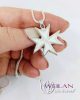 Maltese Cross - 925 sterling Silver Enamel Pendant (white)
