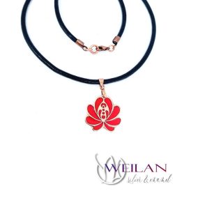 Tradició - Matyó - Rózsa bronz tűzzománc medál