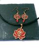 Tradició - Matyó - Rózsa bronz tűzzománc szett