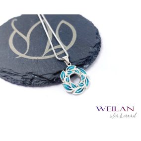 Leaf - Laurus / Babér ezüst tűzzománc medál