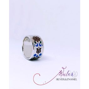 Tradició  ezüst tűzzománc gyűrű