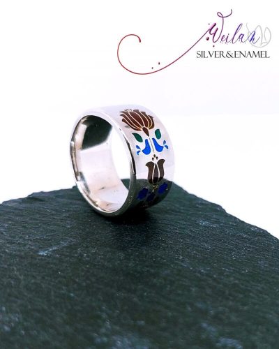 Tradició ezüst tűzzománc gyűrű