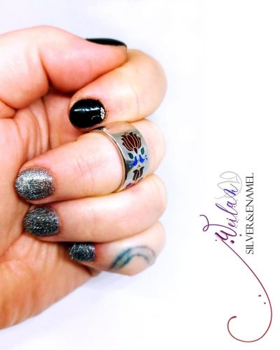 Tradició ezüst tűzzománc gyűrű