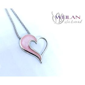 my Valentine - Szívdobbanás ezüst tűzzománc medál