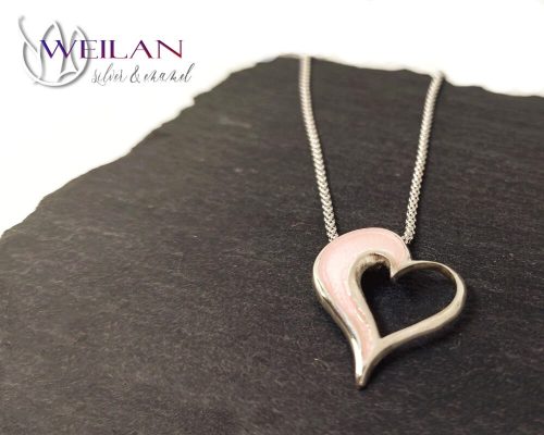 my Valentine - Szívdobbanás ezüst tűzzománc medál