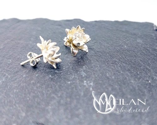 Tündérrózsa - ezüst stiftes fülbevaló