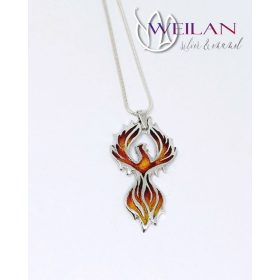 Magia - Főnix ezüst tűzzománc medál OG