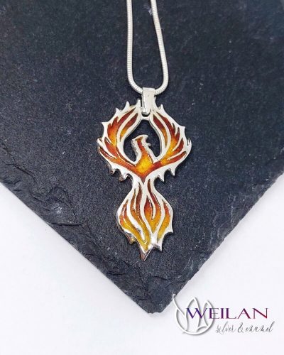 Magia - Főnix ezüst tűzzománc medál