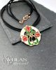 Hej' tulipán - Körtánc bronz tűzzománc medál 2