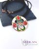 Hej' tulipán - Körtánc bronz tűzzománc medál 2