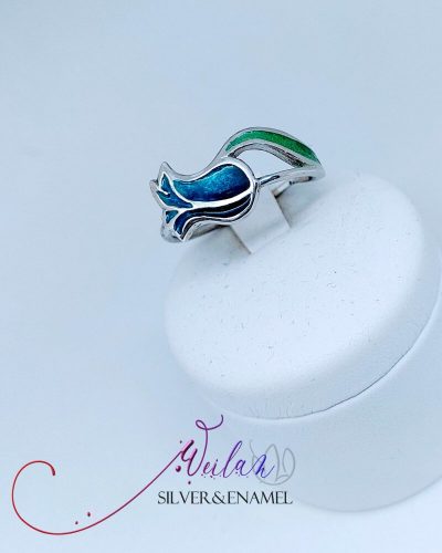 Hej'tulipán - Virágszálam ezüst gyűrű