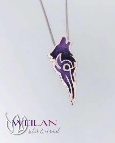 Edda - Fenrir farkas - ezüst tűzzománc medál