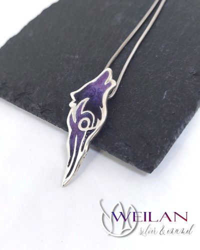 Edda - Fenrir farkas - ezüst tűzzománc medál