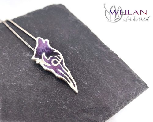 Edda - Fenrir farkas - ezüst tűzzománc medál