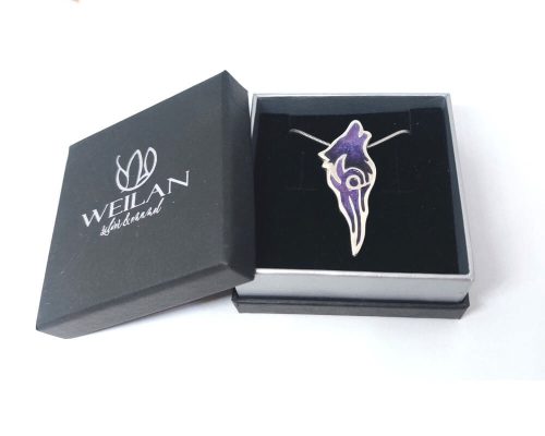 Fenrir farkas - ezüst tűzzománc medál Weilan díszdobozban