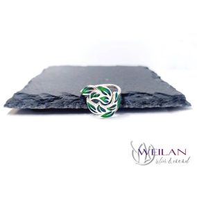 Laurus / Babér - állítható ezüst, tűzzománc gyűrű