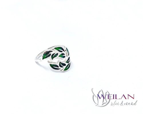 Laurus / Babér - állítható ezüst, tűzzománc gyűrű