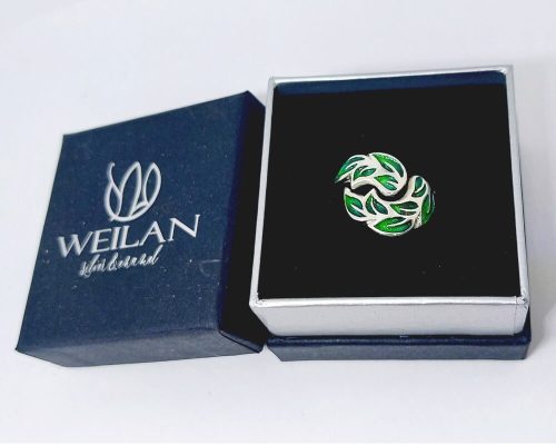 Laurus / Babér - ezüst tűzzománc gyűrű WEILAN díszdobozban