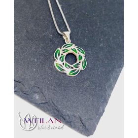 Laurus / Babér ezüst tűzzománc medál