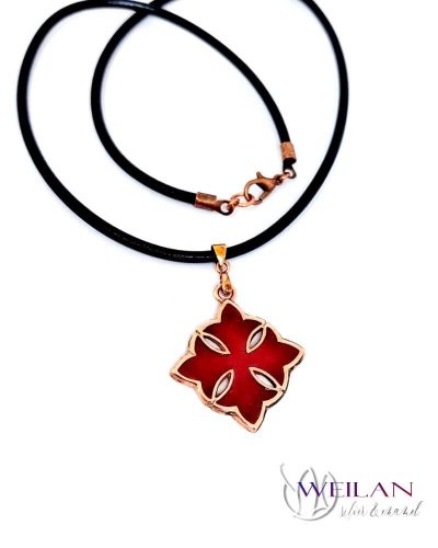 Tűzzománcozott bronz Görög kereszt medál