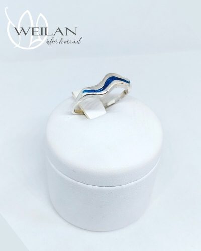 Wave - ezüst tűzzománc gyűrű