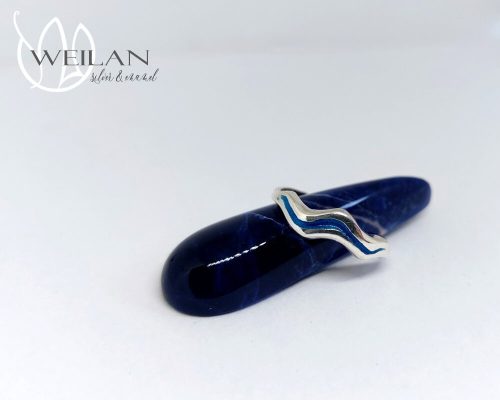 Wave - ezüst tűzzománc gyűrű