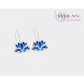 Mandala ezüst ajour tűzzománc fülbevaló