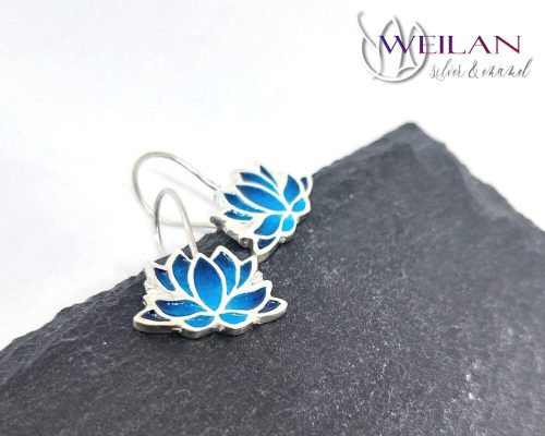 Mandala ezüst ajour tűzzománc fülbevaló